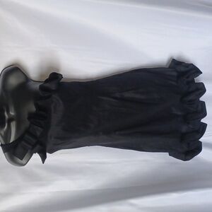 WGG One Shoulder Ruffled Party Dress, Taffeta,  black, NWT